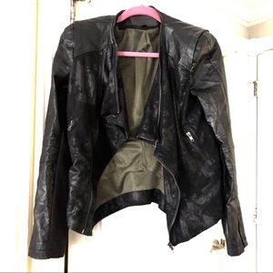 Comme USA faux leather black jacket